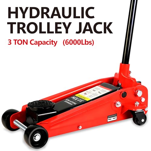 Heavy Duty Hydraulic Floor Jack, Low Profile Steel Racing Jack, 2 Ton Capacity, Blue H1350