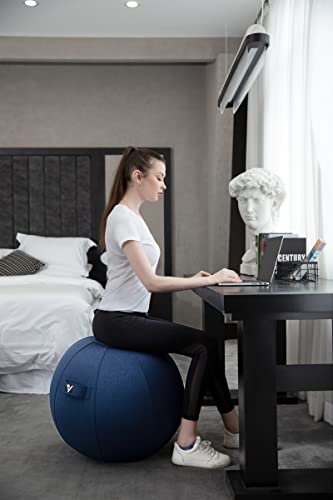 Exercise Ball Chair with Cover for Office, Home, Pilates and Yoga I468