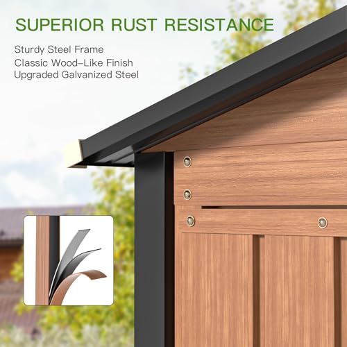 Metal Storage Shed 5x3 ft with Lockable Door for Garden and Backyard B82351