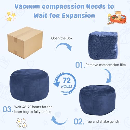 Giant Bean Bag Chair Convertible Bed with Microfiber Cover X2136