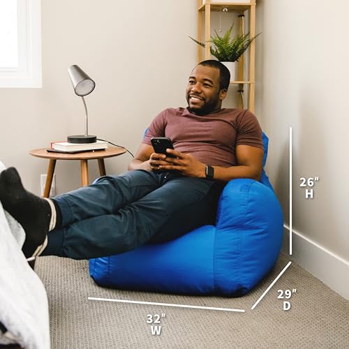 Dorm Bean Bag Chair with Drink Holder and Pocket, 3 feet R2503