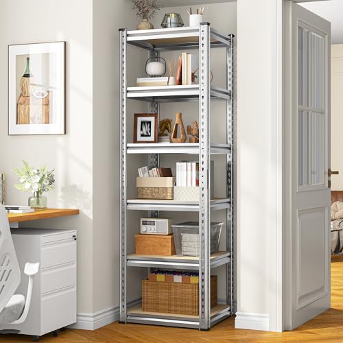 Storage Shelves 6 Tier Heavy Duty Metal Shelving Adjustable L7515