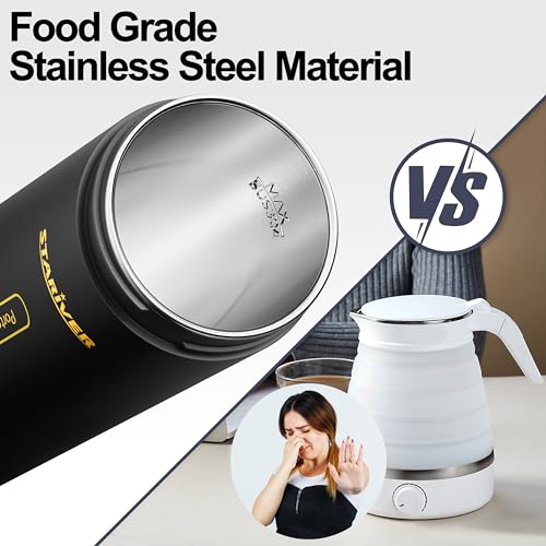 Portable Electric Kettle, Mini Hot Water Boiler with 4 Temperature Keep-Warm Q740943