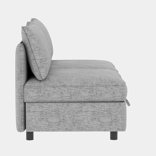 Modular Storage Sectional Sofa with Movable Ottomans, U-Shaped Chenille U839651
