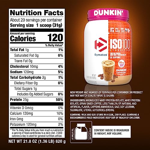 Whey Protein Powder Isolate, Cookies & Cream, 25g Protein I356
