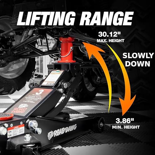 Hydraulic Low Profile Foldable Garage Floor Jack, 3 Ton Capacity F21278