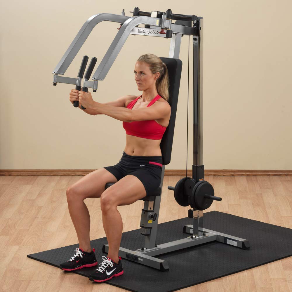 Dual Function PEC Machine - Plate Loaded, Adjustable Chest, Back & Shoulder Workout Equipment T413296