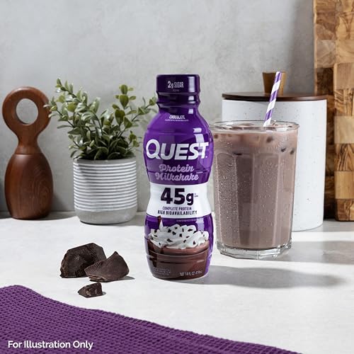 Chocolate Protein Shake, 45g Protein, Ready to Drink, 12 Count P60382