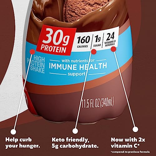 Protein Shake Variety Pack, 30g Protein, 1g Sugar, 11.5 Fl Oz (8 Pack) O5944