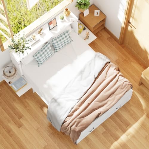 Twin Murphy Bed with Charging Station and Drawer R7073