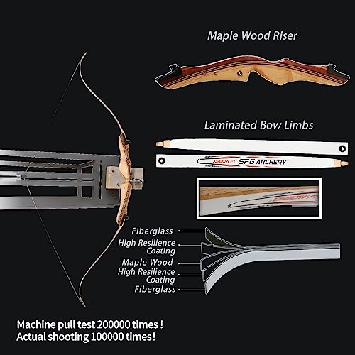 54" Takedown Recurve Bow for Adult Beginners Target Practice L158508