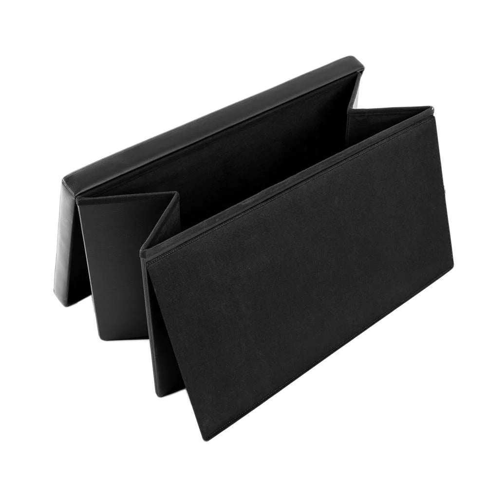 Faux Leather Folding Footstool with Storage L854