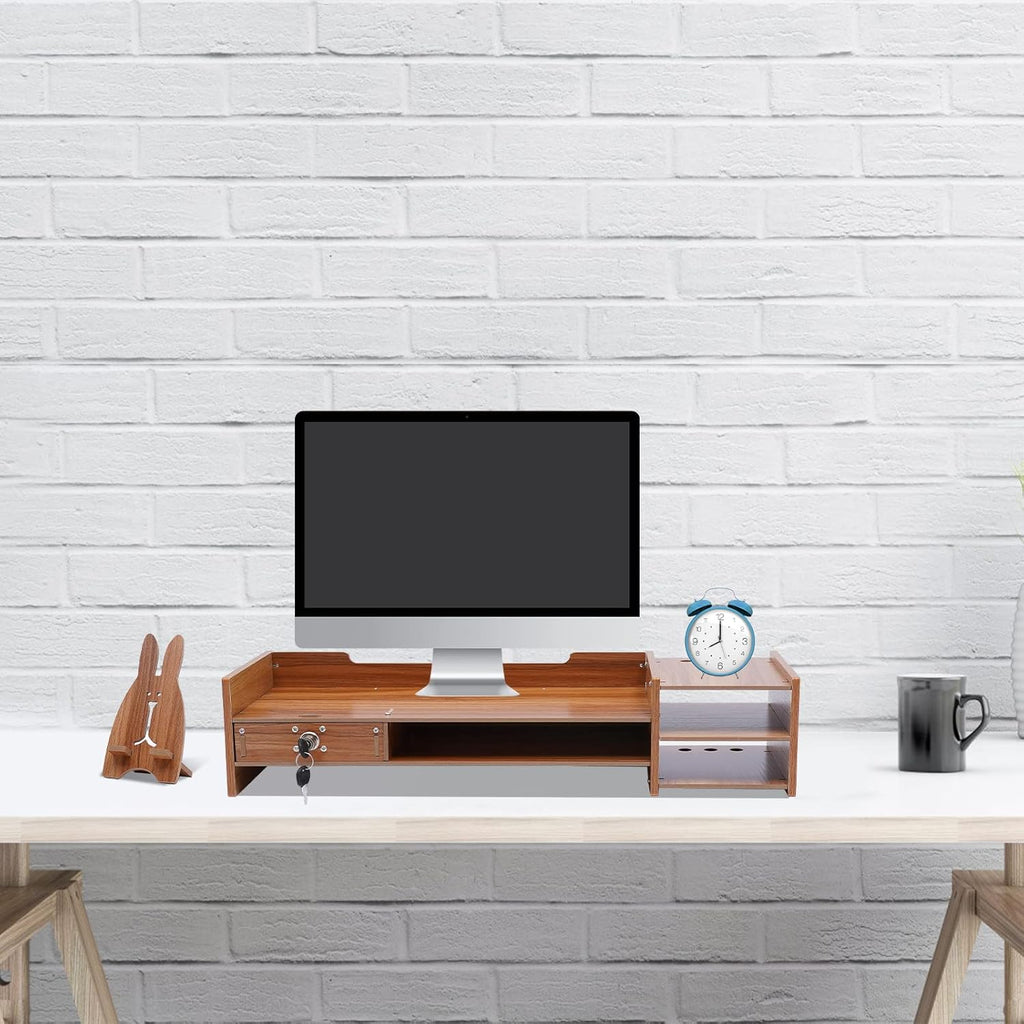 Monitor Stand Riser with Drawers, Desktop Organizer for Computer and Office G320