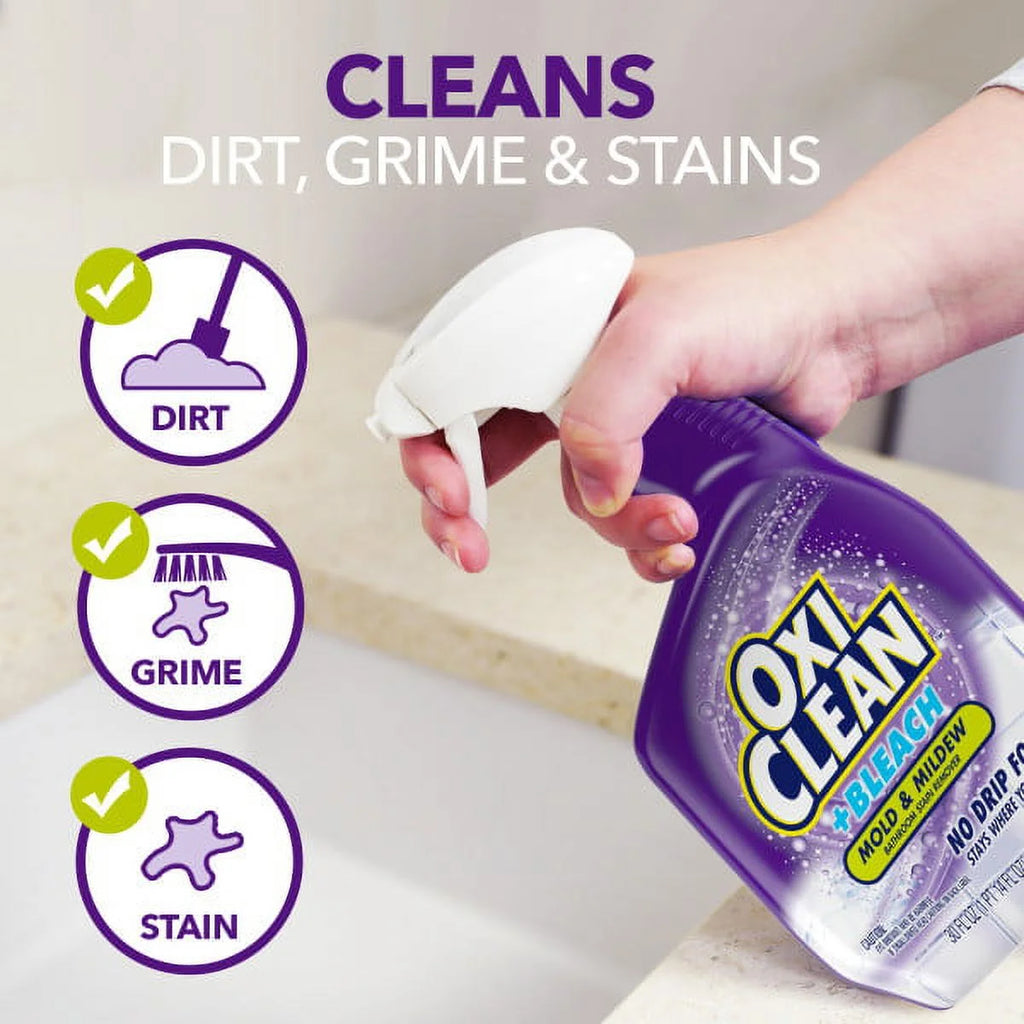 Bathroom Mold & Mildew Stain Remover, No Drip Foam, 30 oz. Pack of 4 T85752