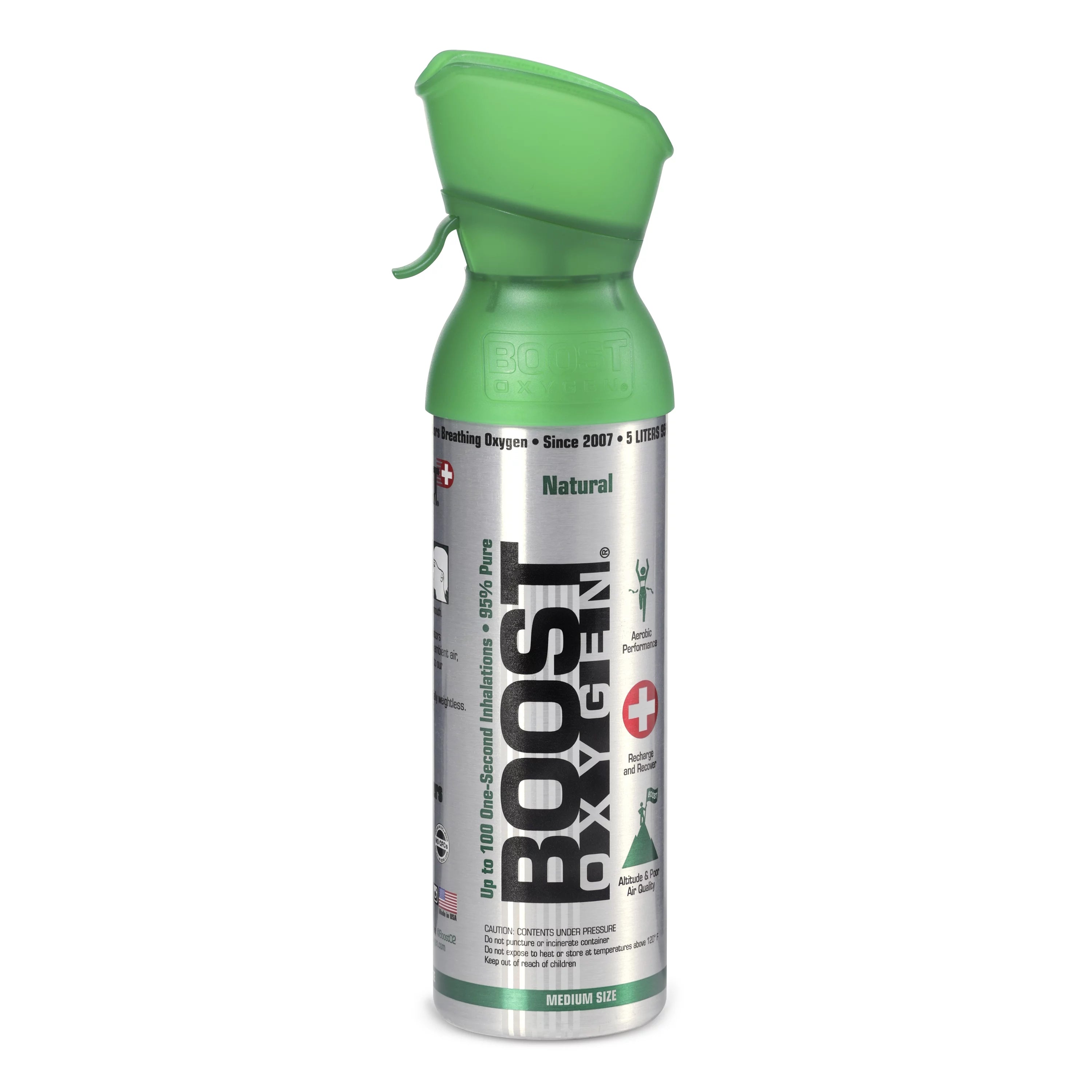 Natural Portable 5 Liter Pure Oxygen Canister, Flavorless (2 Pack) A926502