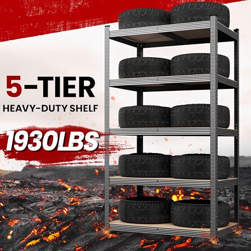 5-Tier Adjustable Metal Shelving Unit for Garage, Pantry, and Warehouse M7734