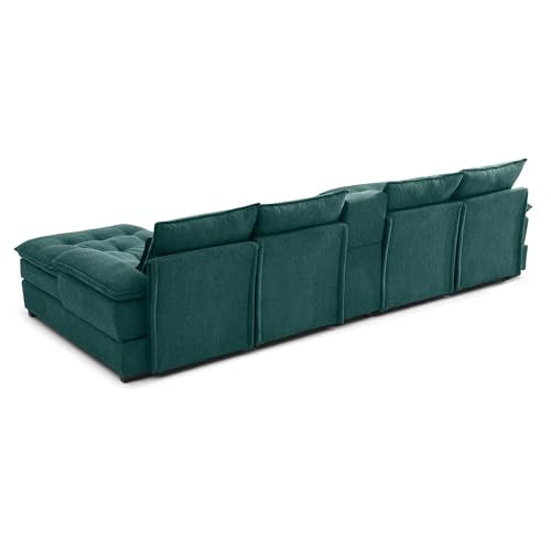 Modular Sectional Sofa with Ottoman, U-Shaped Lounge Couch H930