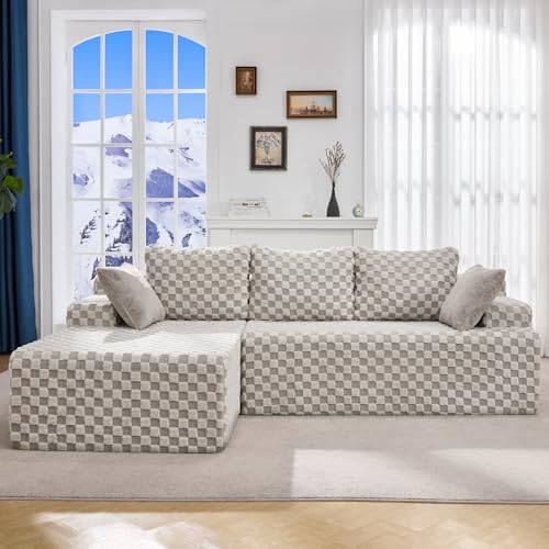 Modular L-Shape Sectional Sofa with Oversized Chaise A47792