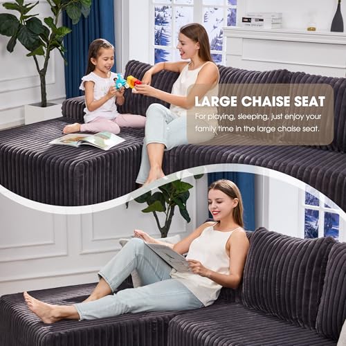 Modular L-Shape Sectional Sofa with Oversized Chaise A47792