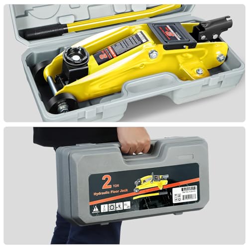 Floor Jack 3 Ton Capacity, Low Profile Heavy Duty Hydraulic Car Jack, Lifting Range 3"-20" O821