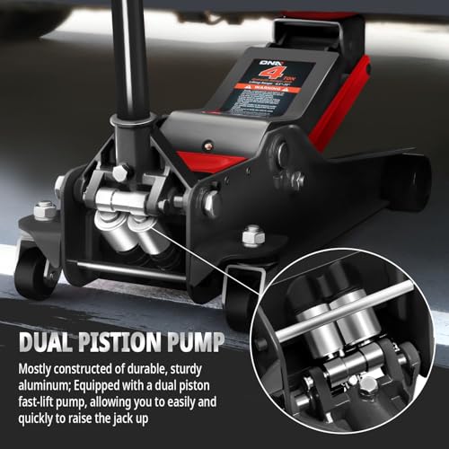 Floor Jack 3 Ton Capacity, Low Profile Heavy Duty Hydraulic Car Jack, Lifting Range 3"-20" O821