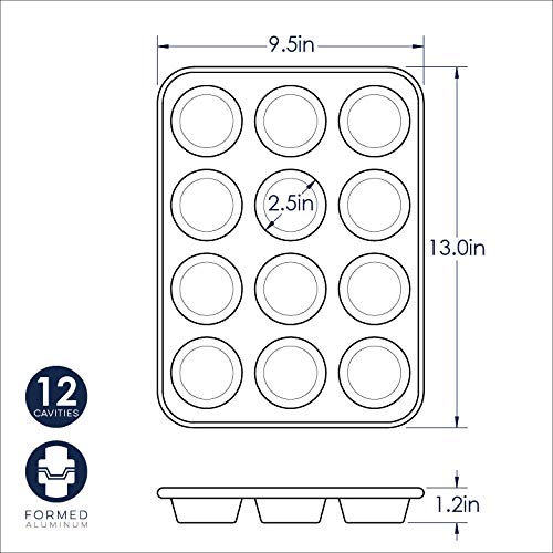 12 Cavity Muffin Pan with High-Domed Lid L526465