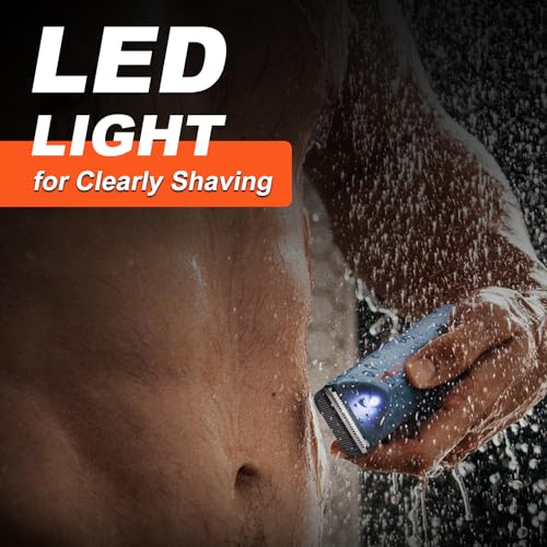 Men's Body Hair Trimmer with 2-in-1 Grooming and Ceramic Blades T439