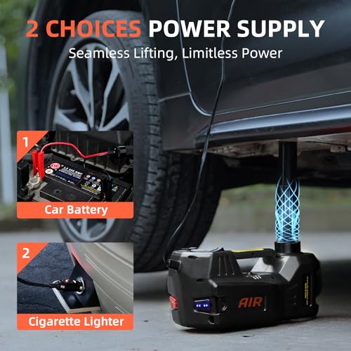 Car Jack 5 Ton 12V Portable Hydraulic Vehicle Lift with Inflator Pump P51948