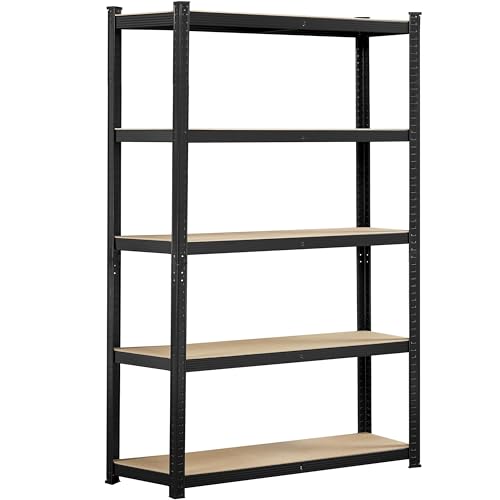 5-Tier Adjustable Metal Shelving Unit for Garage, Pantry, and Warehouse M7734