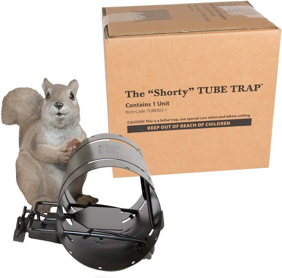 Squirrel Trap – Compact Spring-Loaded Rodent Snare for Home and Garden Use E673707