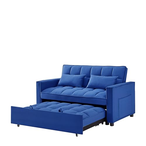Convertible Sleeper Sofa Bed with Pull-Out Bed and Adjustable Backrest V521