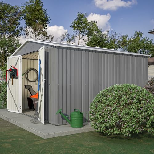 Outdoor Storage Shed, Heavy-Duty All-Weather Tool Shed with Lockable Doors C3585