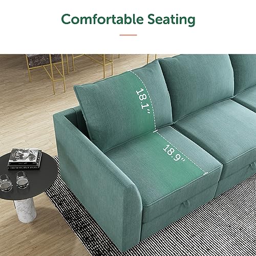 Modular Sectional Sofa with Storage, Grey Z479035