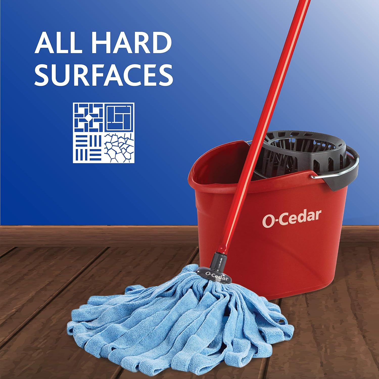 Microfiber Cloth Mop Refill, Blue, 2-Pack O264180