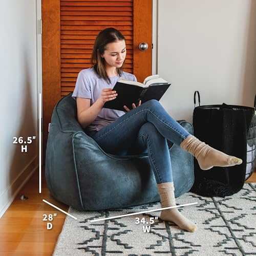 Dorm Bean Bag Chair with Drink Holder and Pocket, 3 feet R2503