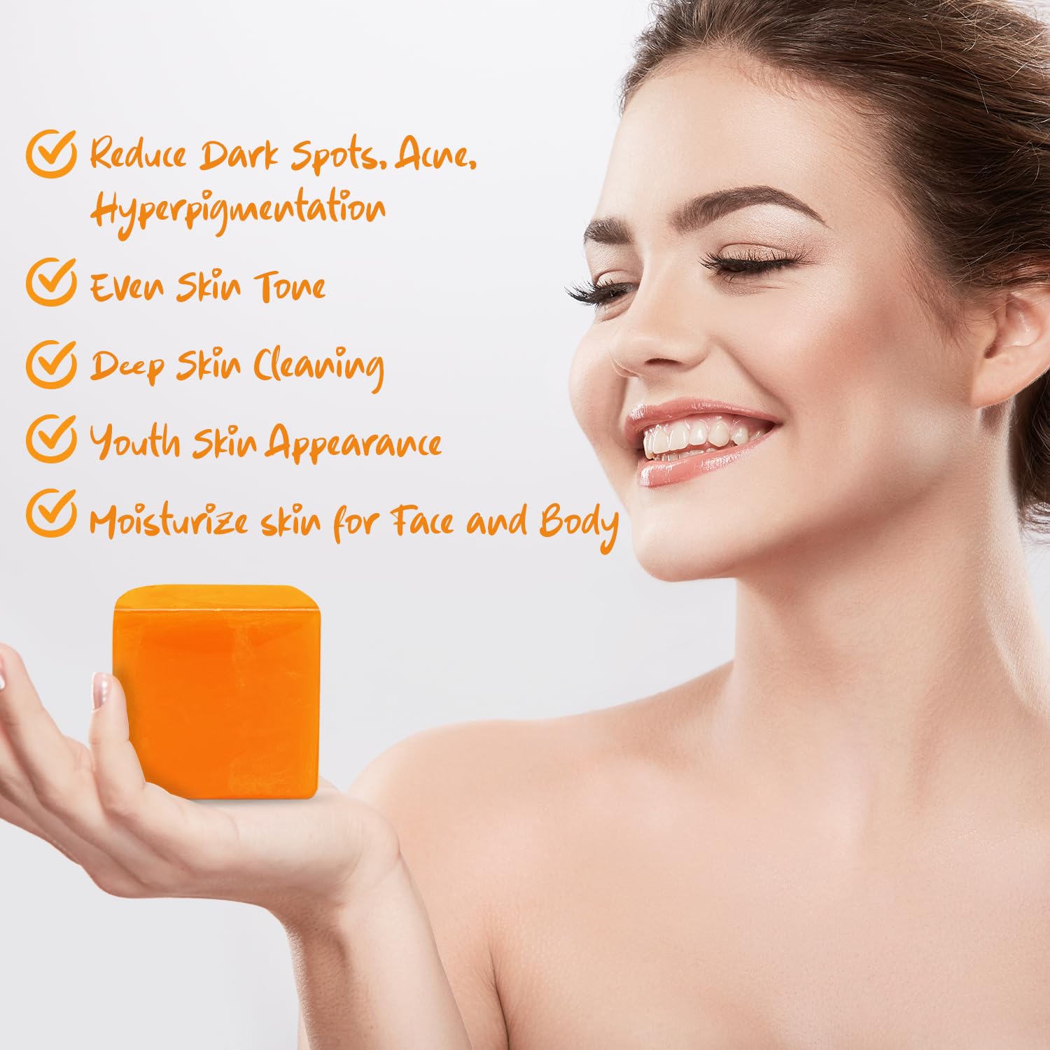 Kojic Acid Soap Bars for Dark Spots, Face and Body, 9 oz, 4 Count S674