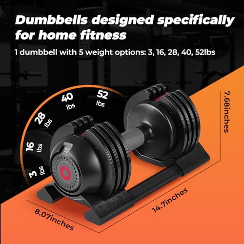 Adjustable Dumbbells, 5 Weight Options with Anti-Slip Metal Handle G826736