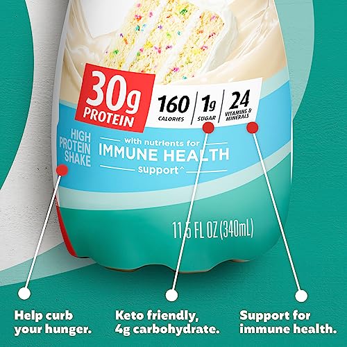 Café Latte Protein Shake, 30g Protein, 1g Sugar, 11.5 fl oz, 12 Pack W5537