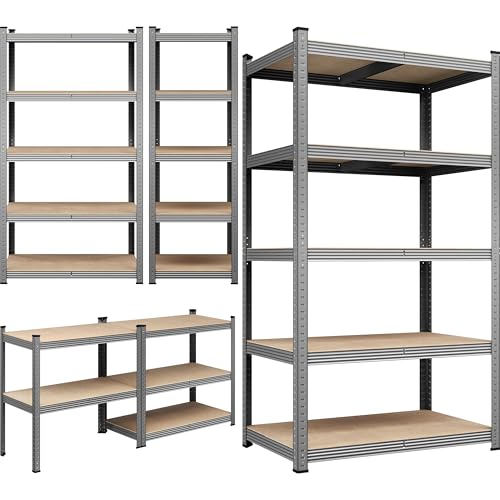 5-Tier Adjustable Metal Shelving Unit for Garage, Pantry, and Warehouse M7734