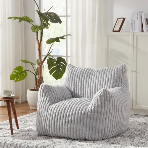 Plush Bean Bag Chair with Armrests for Adults and Teens M473