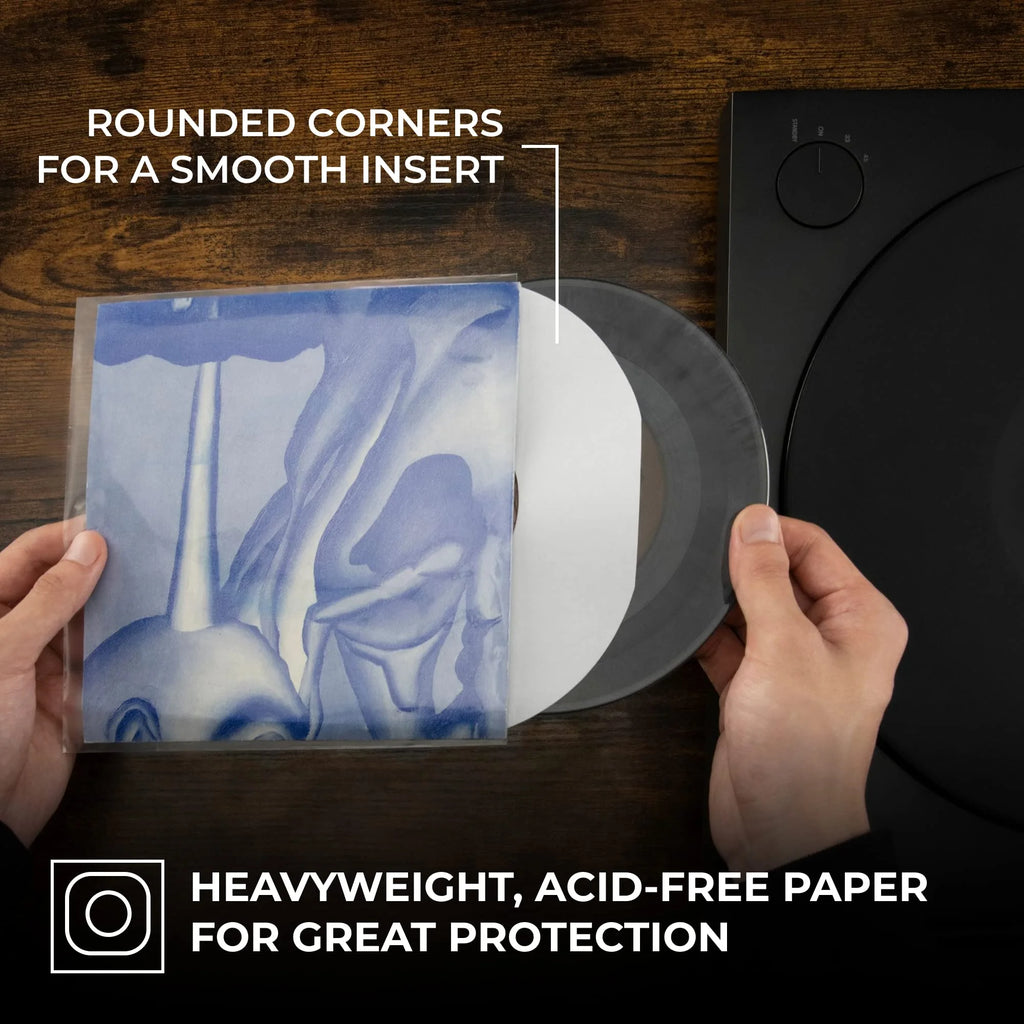 Vinyl Record Inner Sleeves 7" 100-Pack W85441