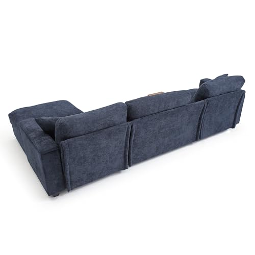 Modular Sectional Sofa with Ottoman, U-Shaped Lounge Couch H930