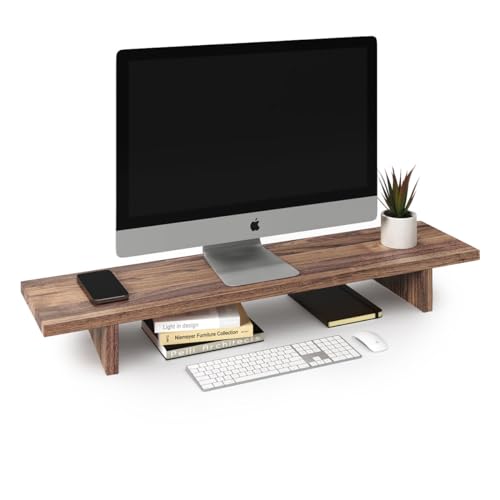 Bamboo Wood Monitor Stand Riser for Desk U675286