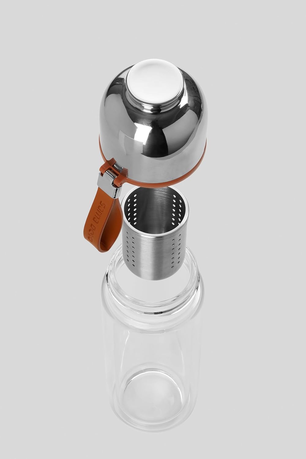 Magnetic Tea Infuser Bottle with Leakproof Double Wall Glass W194