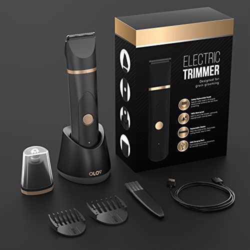 Electric Groin Hair Trimmer for Men with Replaceable Ceramic Blades S232