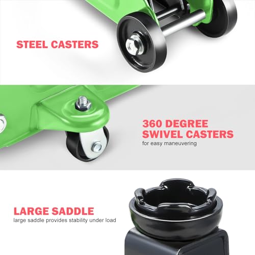 Floor Jack 3 Ton Capacity, Low Profile Heavy Duty Hydraulic Car Jack, Lifting Range 3"-20" O821