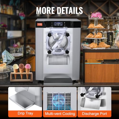 Commercial Ice Cream Machine, 20-25L/H, 2400W, 8L Stainless Steel Cylinder M959