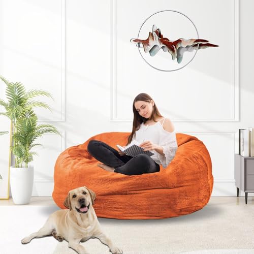 Bean Bag Chair for Adults 3FT, Soft Removable Cover, Light Gray X3039