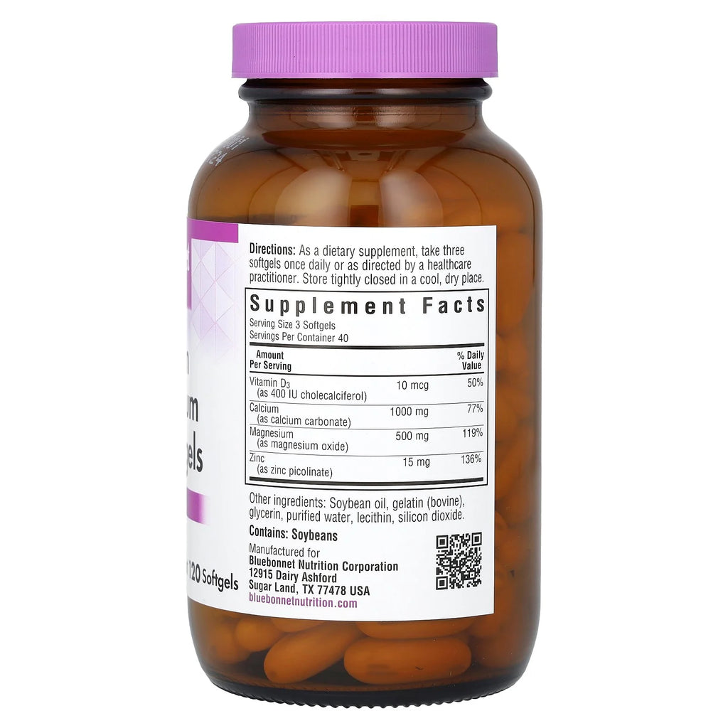 Calcium Magnesium Zinc Softgels, 120 Count W83784
