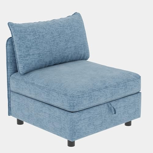 Modular Storage Sectional Sofa with Movable Ottomans, U-Shaped Chenille U839651